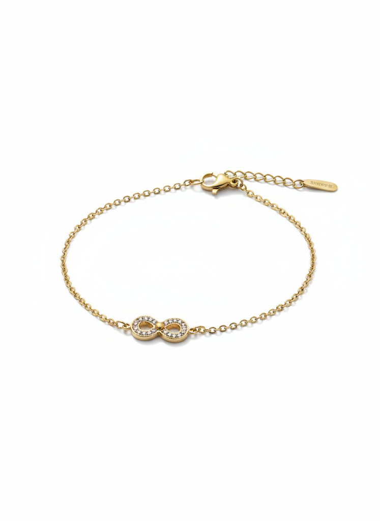 Infinity Studded Chain Bracelet