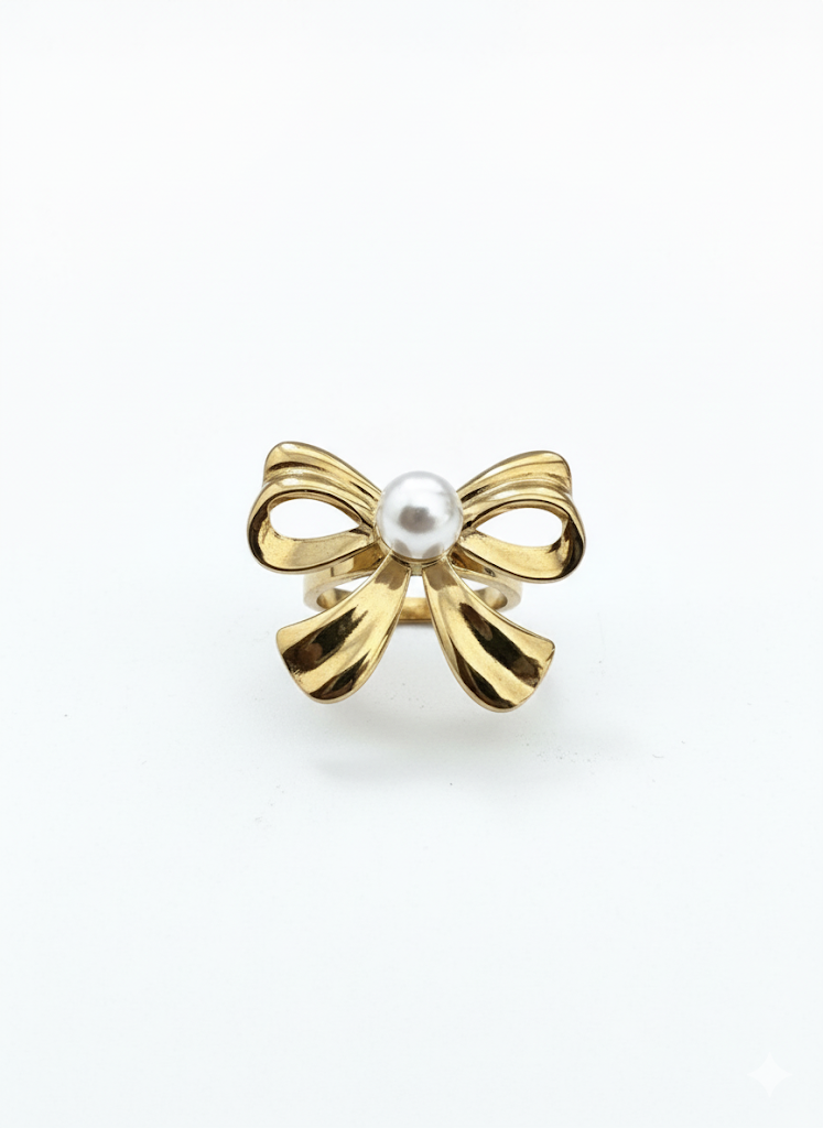 Bow Pearl Ring