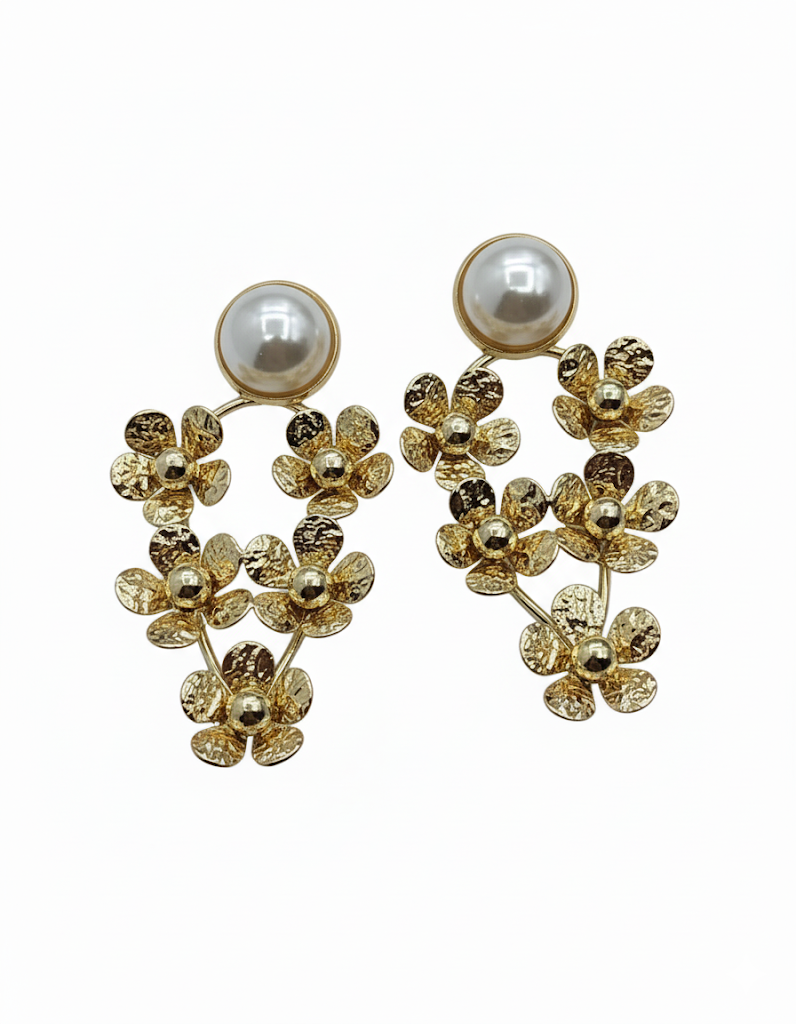 Flower Pearl Earrings