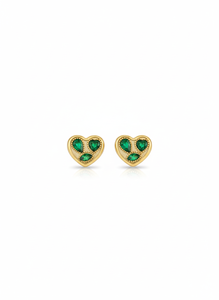 Green Small Heart Tops