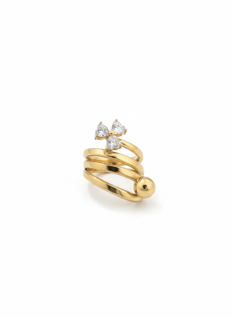 Triple layered Adjustable Ring