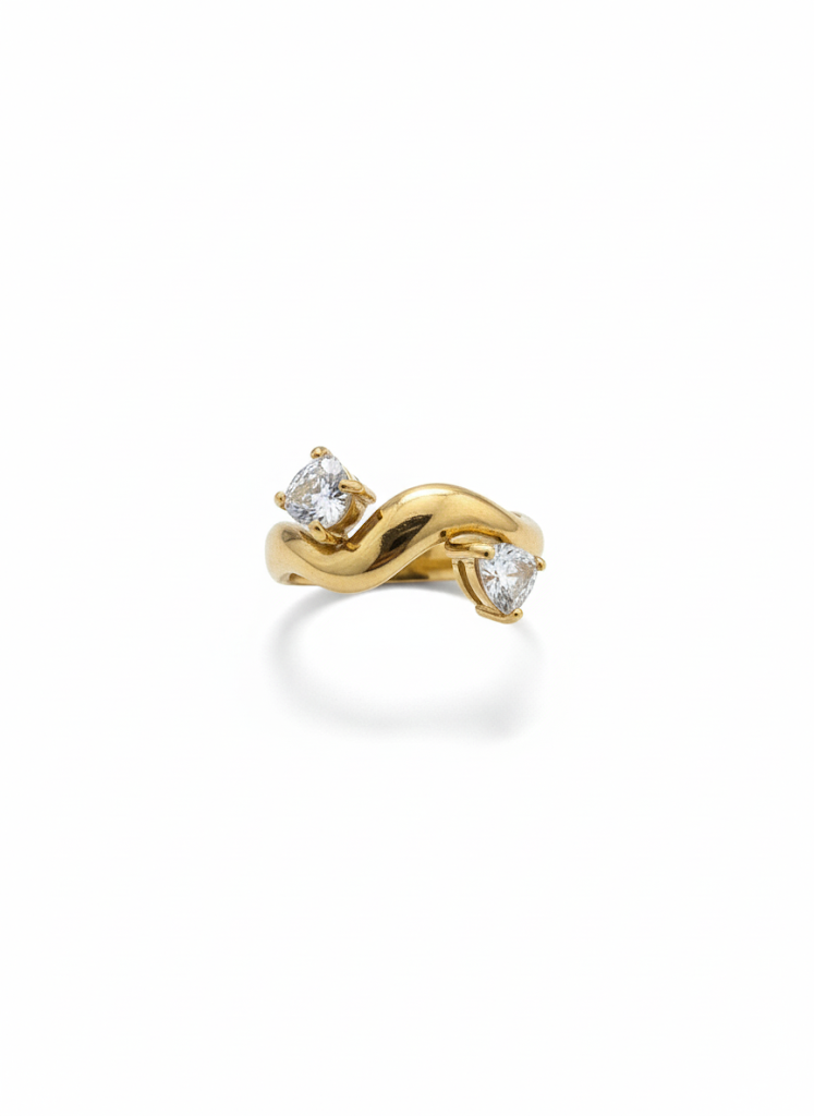 Waves Stone Adjustable Ring