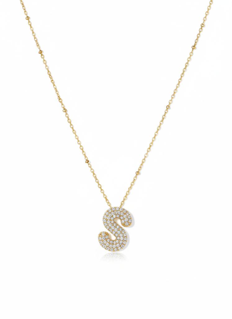 Studded Bubble Initial S