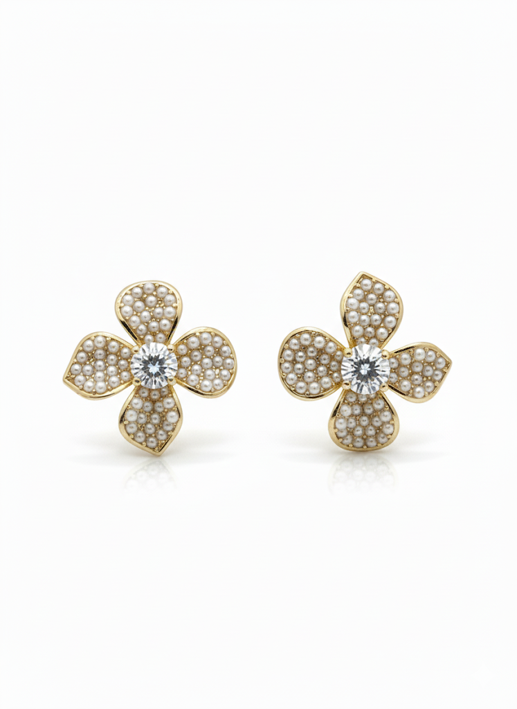 Pearl Flower Earrings